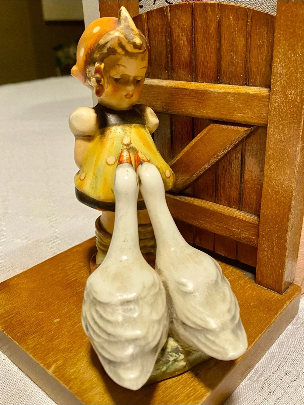 1950s Hummel Wooden Gate Bookends